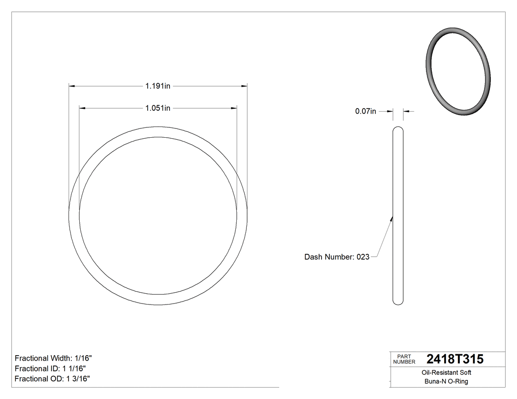 Technical drawing - 2418T315